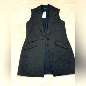 Wool fitted vest coat Ralph Laurent